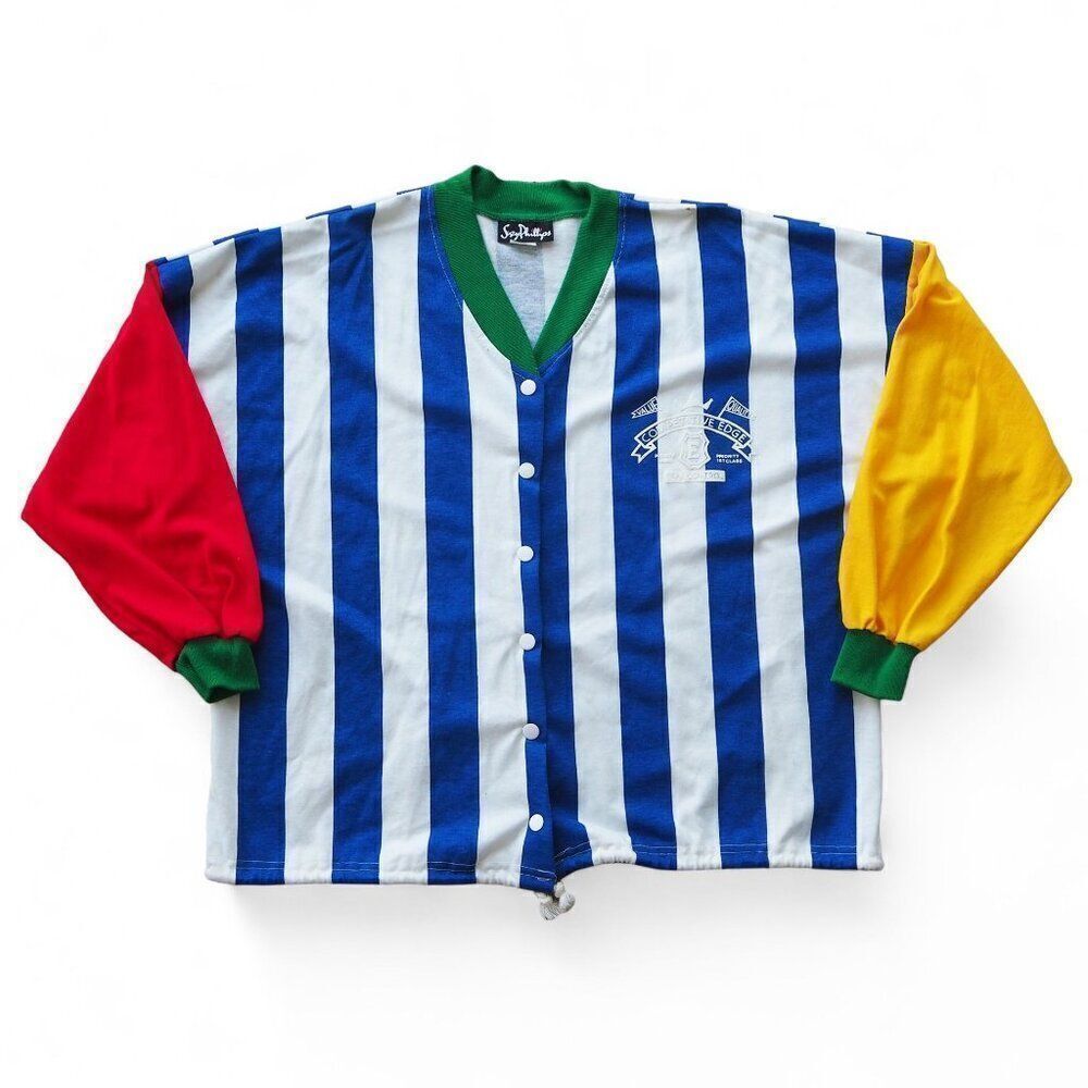 Suzy Phillips Vintage 80/90s Striped Colorblock 3/4 Sleeve Top Women's‎ 20